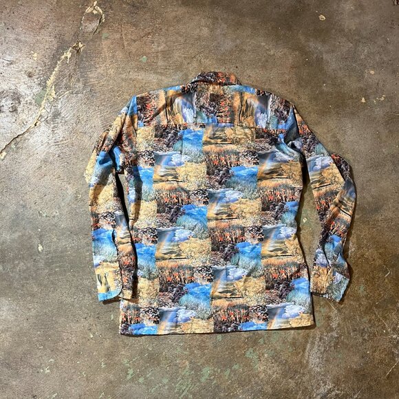 Vintage 1970s Joe Namath by Arrow All-over Photo Print Shirt - Picture 2 of 5